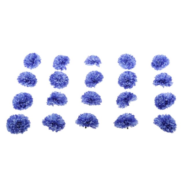 20 Piezas Artificiales de Crisantemo Cabezas Decoraciones de Jardín en hogar Azul oscuro perfecl Cabeza de flores artificiales