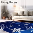thumbnail image 2 of ODIKA 8'x10' Machine Washable Non-Slip Area Rug, Enchanted Winter Wonderland Protective Surface With Magical Snow Scenes High Traffic Rug with Pad, Blue, 621793, 2 of 8