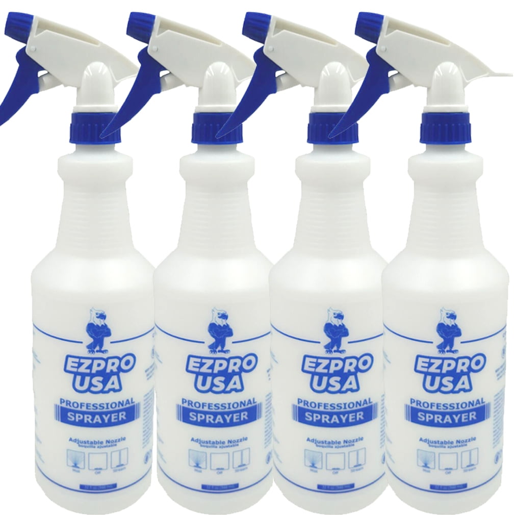 Leak Proof Value Pack of 2 for Chemical and Cleaning Solutions Adjustable Head Sprayer Fine to Stream CARCAREZ Plastic Spray Bottles Empty 32 oz 