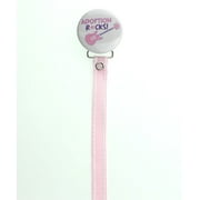 Pink Adoption Rocks Pacifier Clip