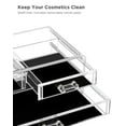 thumbnail image 6 of Acrylic Clear Dustproof Makeup Storage Organizer Drawers Large Skin Care Cosmetic Display Cases for Bathroom Stackable Storage Box with 4 Drawers for Vanity (Clear), 6 of 9
