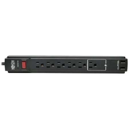 UPC: 0037332189851 | Tripp Lite TLP606USBB Protect It! 6-Outlet Surge Protector with 2 USB Ports 6ft Cord