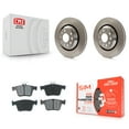 thumbnail image 1 of Transit Auto Rear Disc Brake Rotors and Semi-Metallic Pads Kit for Car Volkswagen Atlas Audi Q3 Cross Sport Golf R Arteon S3 A3 Quattro TTS K8S-102720, 1 of 11