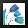 thumbnail image 2 of Koetsier, Albert 20x20 Black Modern Framed Museum Art Print Titled - Tulips Turq Blue, 2 of 5