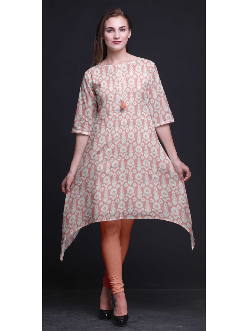 asymmetrical indian dress Bimba Blue Square Shibori Printed Asymmetrical Kurti Tops For Women Indian  Summer Dress Tunic Small