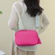 thumbnail image 4 of Bolso bandolera pequeño de PU de gran capacidad para niñas con un solo hombro, color rojo rosa, 4 of 5