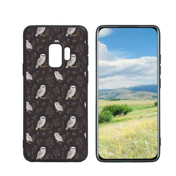 Owls-Dark-Forest-Aesthetic-0-3 Phone Case, Degined for Samsung Galaxy S9 Case Men Women, Flexible Silicone Shockproof Case for Samsung Galaxy S9