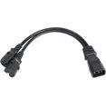 thumbnail image 1 of 4PCS 0.3m IEC 320 C14 to Dual IEC 320 C15 Female Splitter Extension Cable for Router，Network Switch, Computer(c14-2xc15), 1 of 5