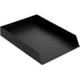 thumbnail image 2 of Rectangular Plastic Desk Organizer, letter size Tray, 2-Pack, 9.7 x 2.2 x 13 inches, Black, 2 of 4