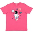 thumbnail image 3 of Inktastic Astronaut The Moon Spaceship and Shooting Star For Light Colors Youth T-Shirt, 3 of 5