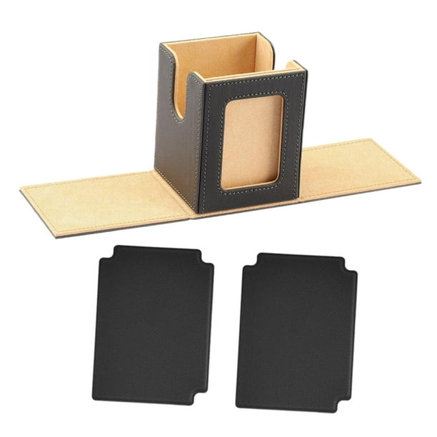 Caja para baraja de cartas coleccionables de béisbol con separadores y soporte para tarjetas Caqui