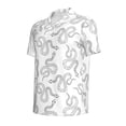 thumbnail image 2 of Balery Hand Drawn Snake Printed Men’s Short Sleeve Polo Shirt, Midweight Men's Shirt,Golf Polo shirts -4X-Large, 2 of 9