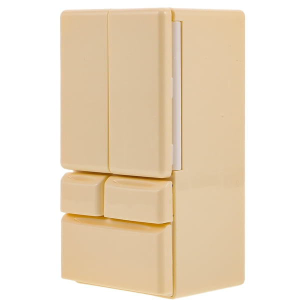 Muebles en miniatura para casa de muñecas, escala 1:12, refrigerador de doble puerta, juguete para cocina, juego de simulación, mini refrigerador, accesorio de exhibición de cocina, decoración