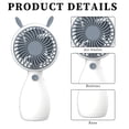thumbnail image 2 of Ventilador De Mano Mini ventilador de refrigeración por aire de dibujos animados portátil USB ventilador de mano regalos (orejas de conejo blanco), 2 of 7