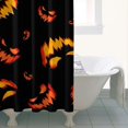 thumbnail image 4 of Black Halloween Pumpkin Faces Shower Curtain 36"x72" ,Bathroom Decorative Shower Curtains Set with 12 Hooks,Modern Waterproof Washable Shower Curtain, 4 of 6