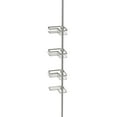 thumbnail image 2 of Better Homes & Gardens Adjustable Tension Steel Shower Pole Caddy, 4 Shelves, Satin Nickel, 2 of 9