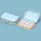 thumbnail image 1 of Pastilleros de 6 compartimentos, caja de medicamentos portátil para viajes y al aire libre, organizador de pastillas de plástico (azul, seis rejillas) JFHHH pequeña, 1 of 2