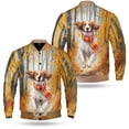 thumbnail image 3 of Welcome Fall English Setter Strolling Through the Autumn Maple Forest All Over Print 3D Baseball Jacket Dog Lover Bomber Jacket Softball - 12012, 3 of 6