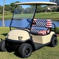 thumbnail image 3 of Pzuqiu Golf Print Golf Cart Seat Towel Blanket American Flag Golf Cart Accessories Seat Covers for Club Car Precedent and Most Original Front Seat Protect Your Golf Car Seat, 3 of 7