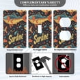 thumbnail image 3 of Yayeee Duplex Wall Plate 1-Gang 4.5"x2.7" Home Receptacle Light Switch Decorative Outlet Cover, Black Sardines Pattern, 3 of 7