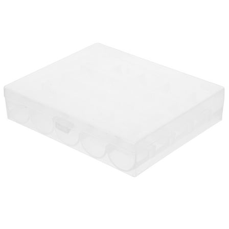 BESTYASH 4Pcs Clear Plastic Thread Spool Organizer Box Durable Bobbin Storage for Embroidery and Sewing
