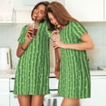 thumbnail image 4 of Kdxio Chemise de Nuit pour Femmes à Imprimé Cactus, Manches Courtes, Décontractée, Ample et Confortable, 4 of 6