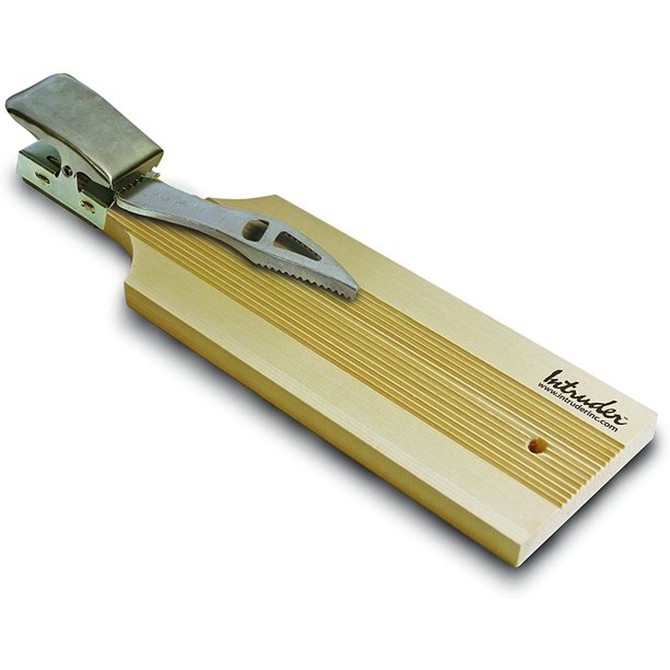 INTRUDER Fish Fillet Board with Clamp, Includes Fish Scaler, Hardwood