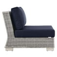 thumbnail image 4 of Modway Conway Outdoor Patio Wicker Rattan Armless Chair in Light Gray Navy, 4 of 8