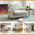 thumbnail image 5 of Villeston Accent Chair, convertible Sofa Bed ,mid-century modern for Bedroom Living Room, Beige, 5 of 9