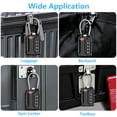 thumbnail image 6 of Rirool 4 Pack TSA Approved Luggage Locks, 4 Digit Combination Travel Cable Locks with Resettable Code, Zinc Alloy Padlocks for Suitcase, Backpack, Gym Locker & Toolbox, Black, 6 of 8