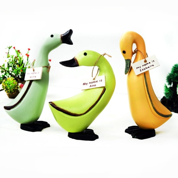 MLINS Wooden Model Figurine Children's Toys Desktop Decor Wood Painted Three Pieces Figurine Mini Toy Gift(12004A)