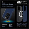 thumbnail image 3 of TUDIA MergeGrip iPhone 14 Pro Case Magsafe Compatible Dual layer Raised Edge Non-Slip Phone Case - Indigo Blue, 3 of 7