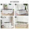 thumbnail image 4 of PawHut Pet Playpen Small Animal Cage Transparent Customizable Fence with Door for Hamster, Guinea Pigs, Chinchilla, 14 x 18 in, 4 of 7