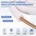 thumbnail image 4 of Uxcell HVAC Copper Pipe Insulation Foam Tube, 3/8" ID 5ft Heat Preservation Insulated Tubing for Air Conditioning Mini Split Copper Line Set Water Pipes, White/Pink, 4 of 7
