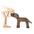 thumbnail image 1 of Estatua de madera para mascotas humanas Wosthever adorno artesanal decorativo Tipo 2, 1 of 6