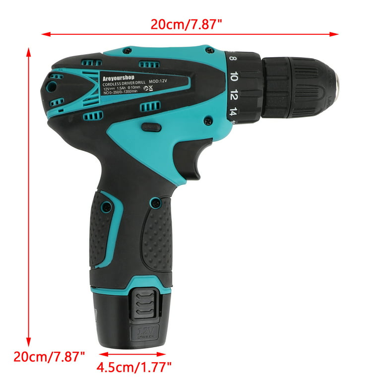 12V Electric Screwdriver Cordless Drill Power Driver 12-Volt Max DC  Lithium-Ion Battery 10mm 2-Speed - AliExpress