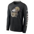 thumbnail image 2 of Men's Nike Black New Orleans Saints Fashion Tri-Blend Long Sleeve T-Shirt, 2 of 3