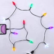 mistyhony LED Christmas iPhone Charger Cord, USB‑A to Type‑C Gift, Compatible with iPhone 17/16/16 Pro/15/15 Pro/15 Pro Max, iPad, Samsung with 10 Lights