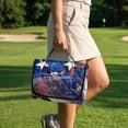 thumbnail image 2 of SEANATIVE Golf Cart Seat Covers Towel Blanket with 4 Pockets, Easy Install, Patriotic Decoration Club Car Seat Covers Fits EZGO Yamaha 2-Person Carts, Eagle USA Flag, 2 of 7