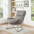 thumbnail image 2 of Ryedale Lounge Chair in Gray Fabric with Black Frame, 2 of 9