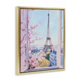 thumbnail image 2 of Stupell Industries Contemporary Eiffel Tower View in Spring Gold Floating Frame Canvas Art, 17 x 21, by The Prints Vibe, 2 of 8