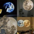 thumbnail image 2 of 3d Moon Earth Projector Lamp Led Night Light Moon Earth Projection LED Lamp 3D Moon Earth Projector Lamp 360° Rotating LED Night Light For Selfie Background Home Decor, 2 of 8