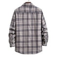 thumbnail image 4 of VBTAPA Mens Cotton Casual Button Down Shirt Jacket Lightweight Plaid Shacket Open Front Long Sleeve Cardigan Tops with Pocket Khaki XS, 4 of 8