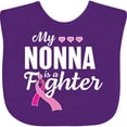 thumbnail image 3 of Inktastic Breast Cancer Awareness My Nonna is a Fighter Boys or Girls Baby Bib, 3 of 4