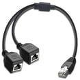 thumbnail image 1 of Adaptador divisor Ethernet de red RJ45 de 1 a 2 puertos, adaptador divisor Ethernet LAN RJ45 de 1 macho a 2 hembras, conector Ethernet, 1 of 5