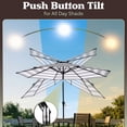thumbnail image 4 of Pure Garden 9 Ft Striped Outdoor Patio Umbrella with Tilt, Black and White, 4 of 10