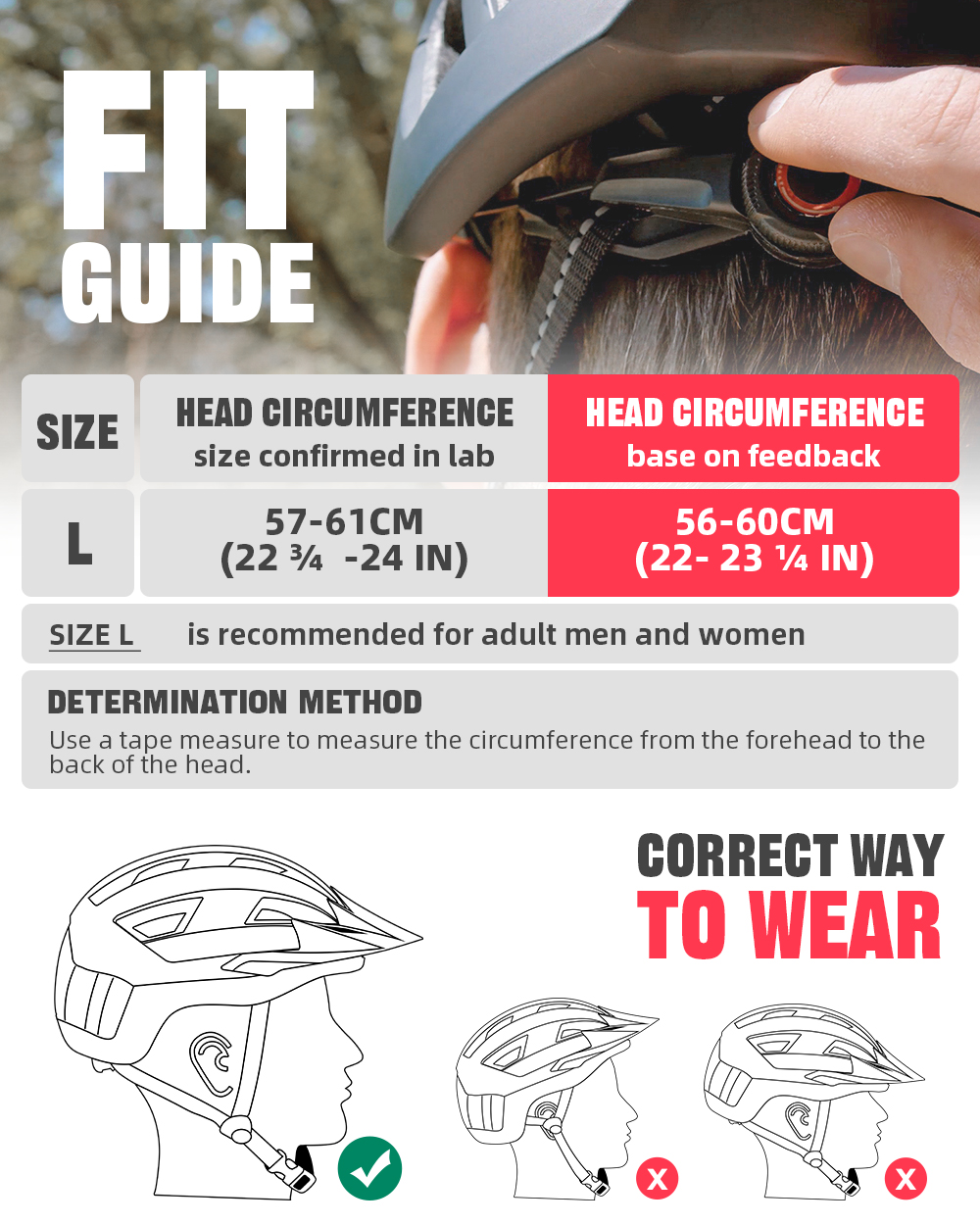 Victgoal Bike Helmet with Visor, Goggles and USB Light photo 5