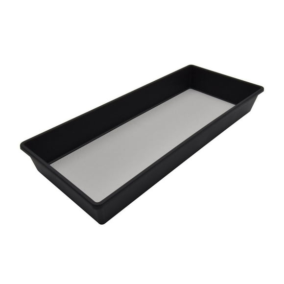 Mainstays Black Plastic Non-Slip Drawer Organiser, 6.75" x 16", for Kitchen Gadgets, 1 piece