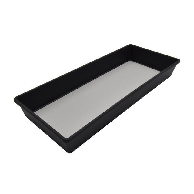 Mainstays Black Plastic Non-Slip Drawer Organiser, 6.75" x 16", for Kitchen Gadgets, 1 piece