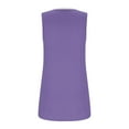 thumbnail image 4 of Women Plus Size Tank Tops Summer Casual Square Neck Sleeveless Blouse Shirts Purple,XL, 4 of 5